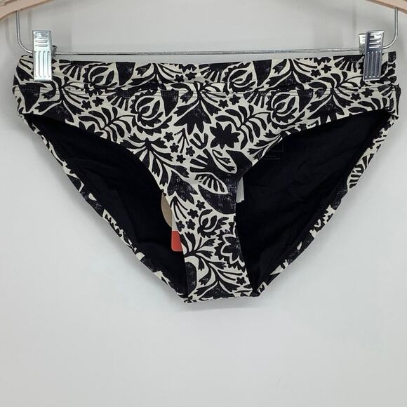 prAna Size Small Black White Flora Fauna Summer Wave Swim Bikini Bottom J19-18 - Picture 3 of 10